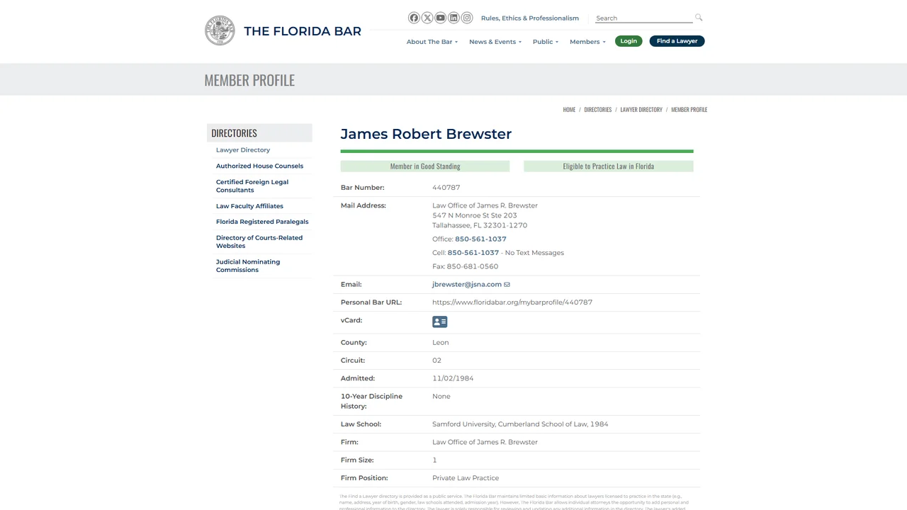 James R. Brewster - Tallahassee, FL office in Tallahassee, Florida