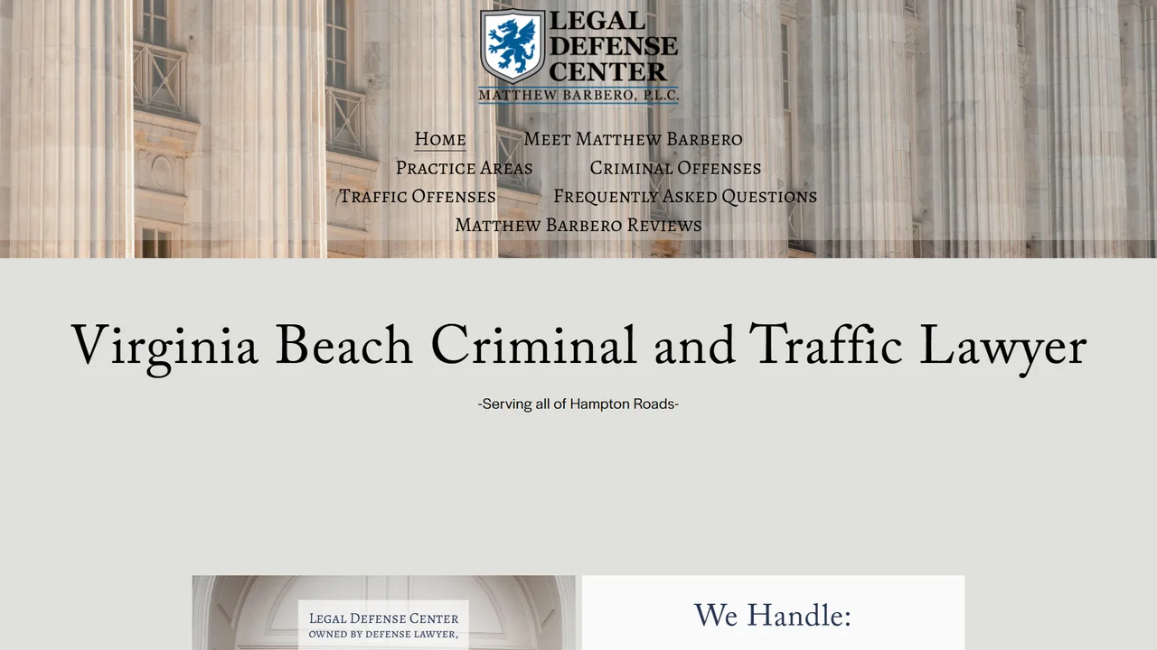 Legal Defense Center - Law Office of Matthew Barbero - Virginia Beach, VA office in Virginia Beach, Virginia