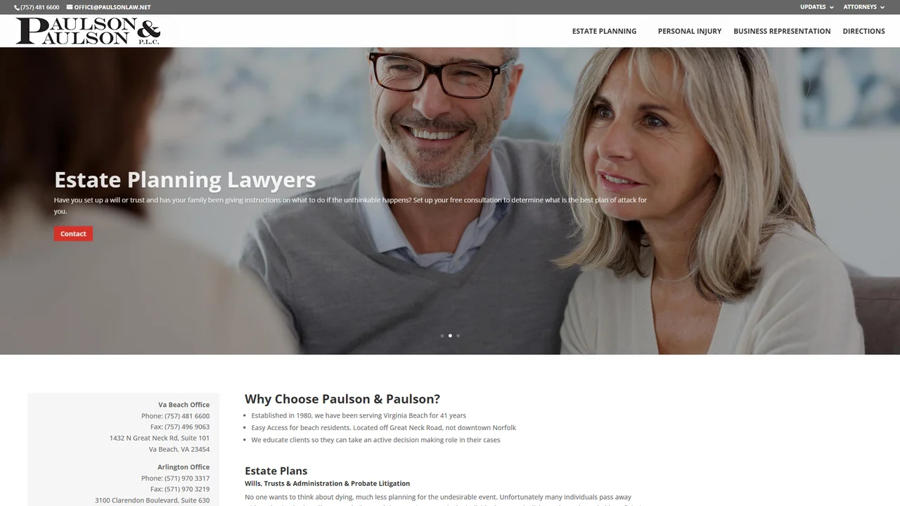 Paulson and Paulson, P.L.C. - Virginia Beach, VA office in Virginia Beach, Virginia