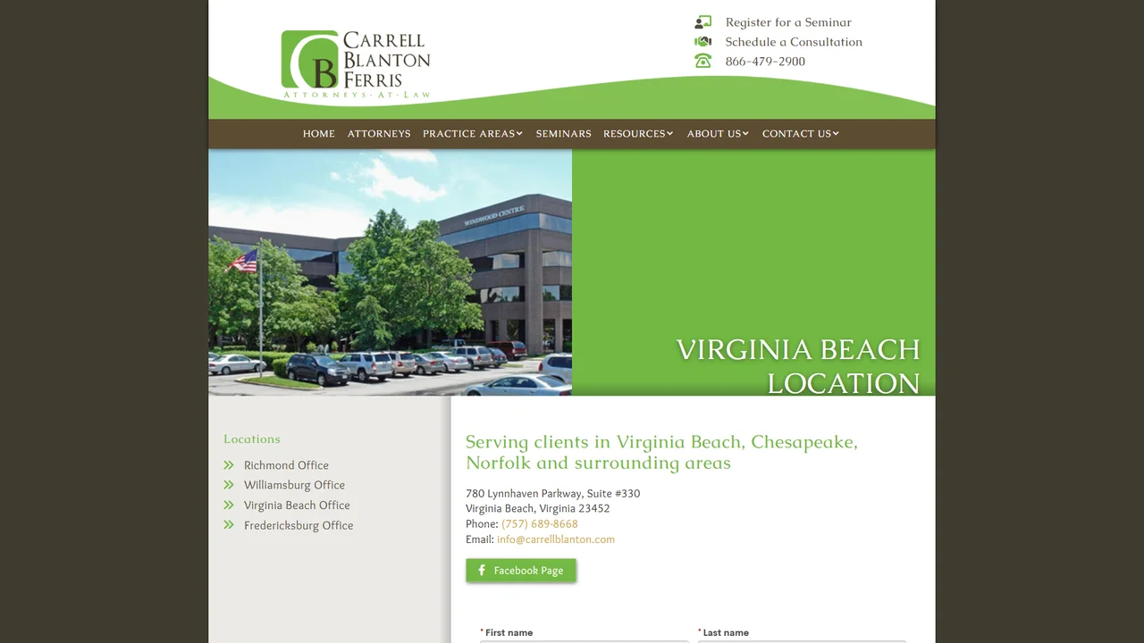 Carrell Blanton Ferris & Associates, PLC - Virginia Beach, VA office in Virginia Beach, Virginia