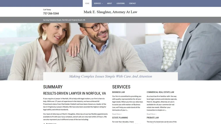 Mark E. Slaughter, Attorney at Law - Virginia Beach, VA - Attorney in Virginia Beach