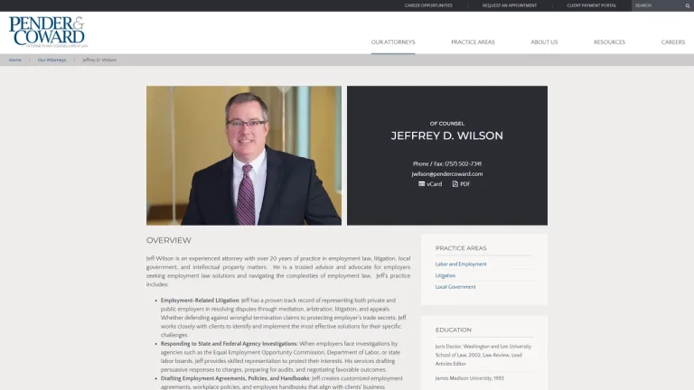 Jeffrey D. Wilson - Virginia Beach, VA - Attorney in Virginia Beach