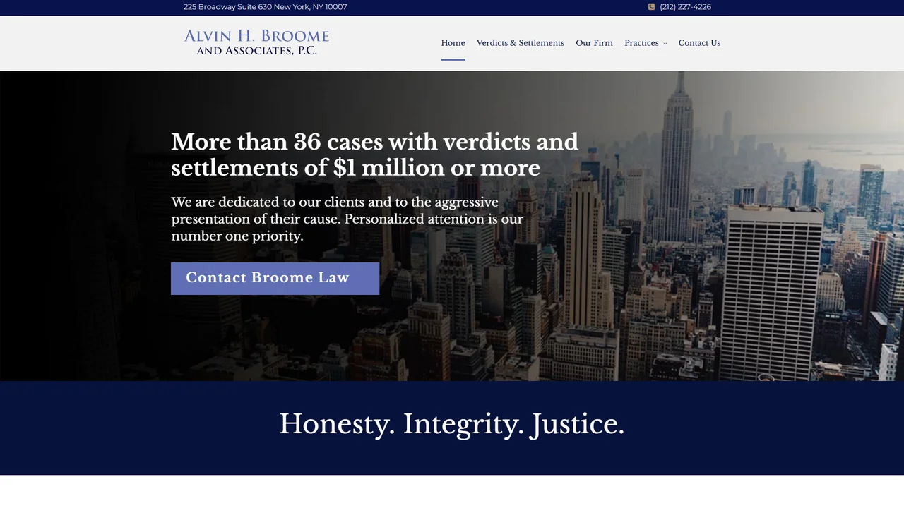 Alvin H Broome & Associates PC - NYC, New York office in New York City, New York