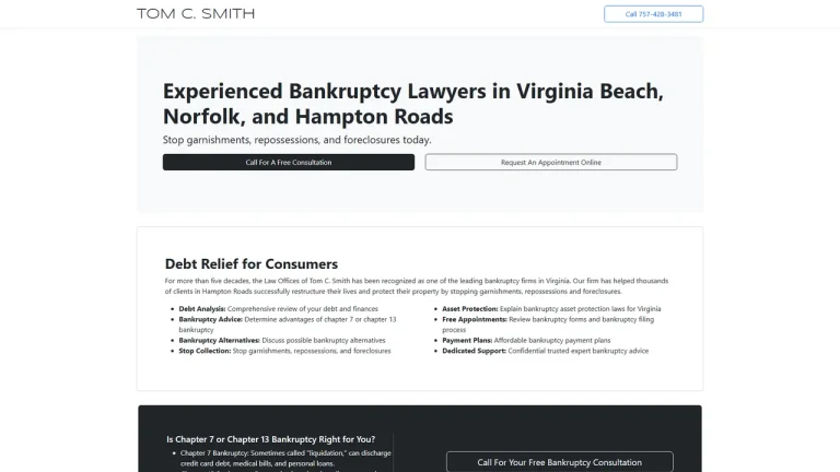 Tom C Smith Law Office - Virginia Beach, VA - Attorney in Virginia Beach