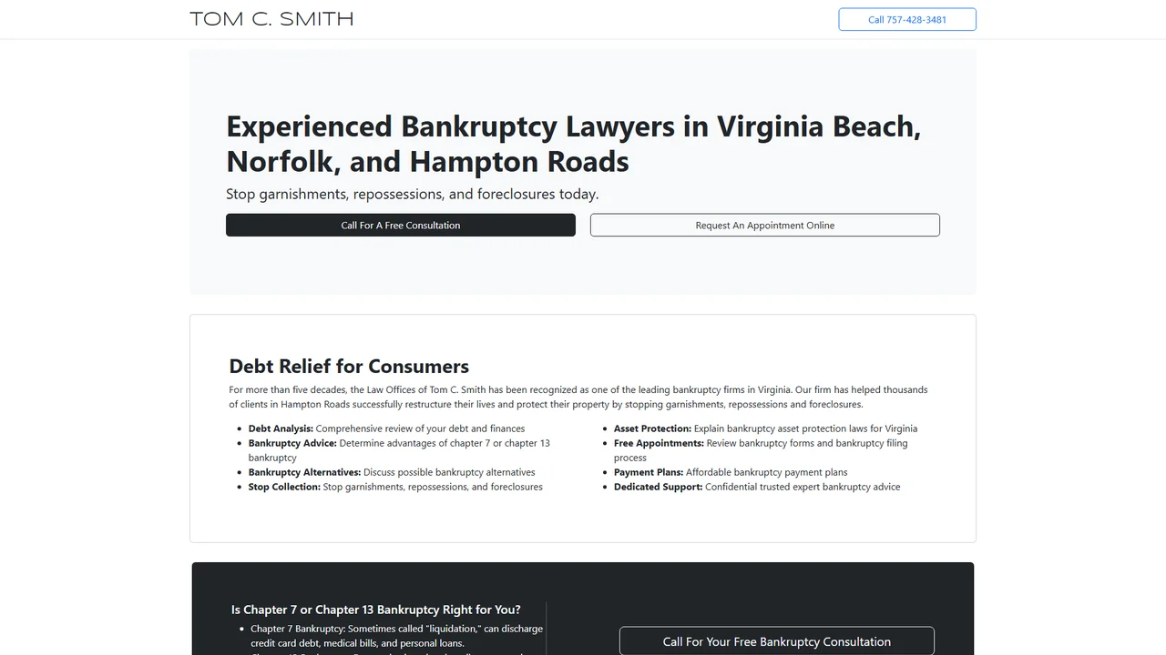Tom C Smith Law Office - Virginia Beach, VA office in Virginia Beach, Virginia
