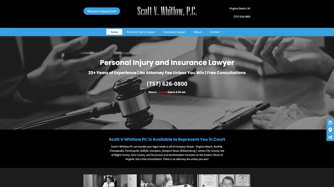 Law Office Of Scott V Whitlow PC - Virginia Beach, VA office in Virginia Beach, Virginia