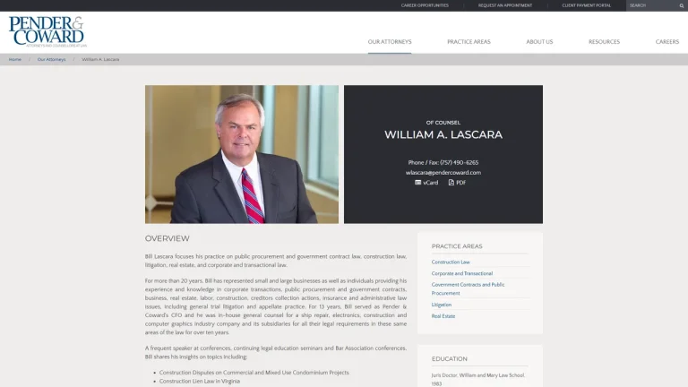 William A. Lascara - Virginia Beach, VA - Attorney in Virginia Beach