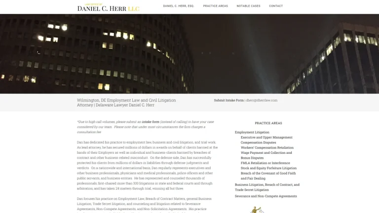 Law Office of Daniel C. Herr LLC - Wilmington, DE - Attorney in Wilmington