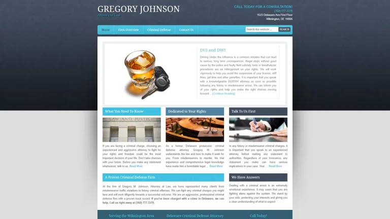 Gregory M. Johnson Attorney at Law - Wilmington, DE - Attorney in Wilmington