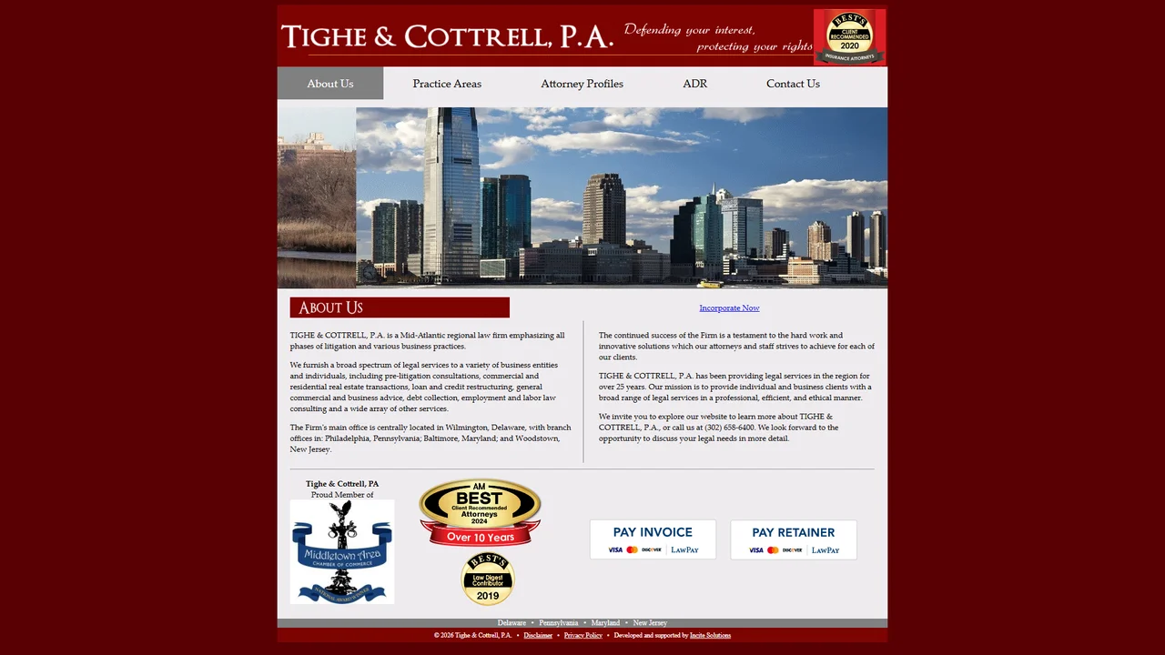 Michael K. Tighe (Tighe & Cottrell, P.A.) - Wilmington, DE office in Wilmington, Delaware