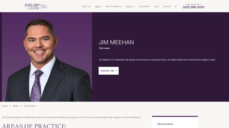 James J. Meehan, III, Esq. - Shelsby & Leoni - Wilmington, DE - Attorney in Wilmington