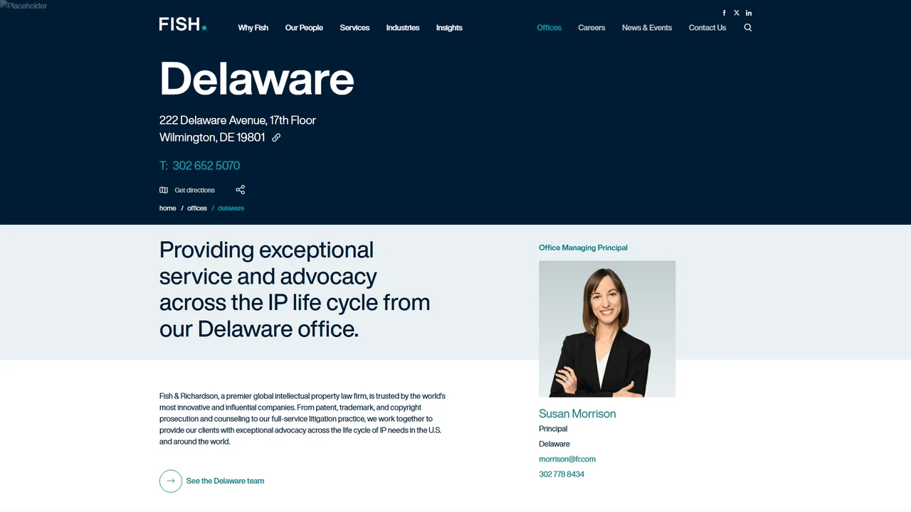 Fish & Richardson P.C. - Wilmington, DE office in Wilmington, Delaware