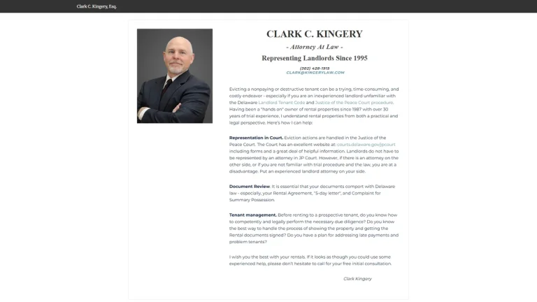 Clark C. Kingery, P.A. - Wilmington, DE - Attorney in Wilmington