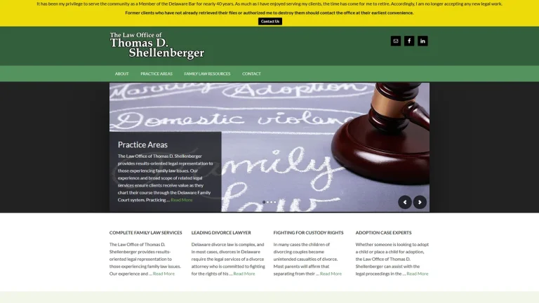 Law Office of Thomas D. Shellenberger, LLC - Wilmington, DE - Attorney in Wilmington