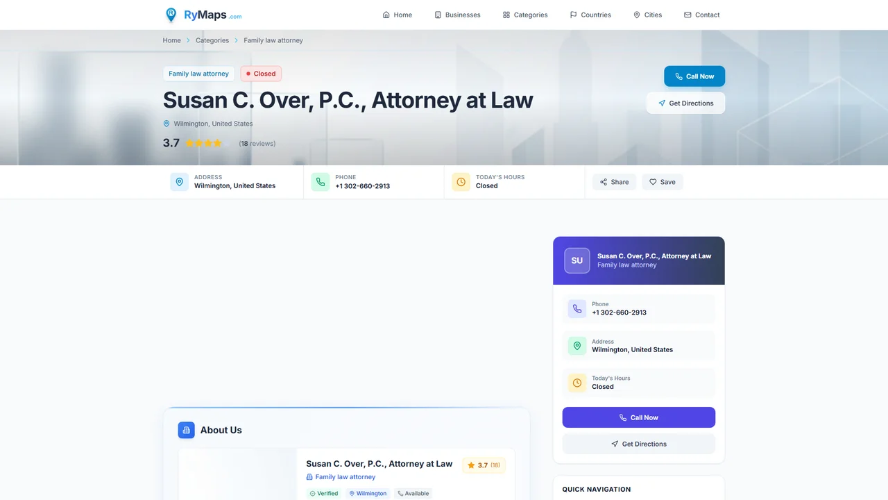 Susan C. Over, P.C., Attorney at Law - Wilmington, DE office in Wilmington, Delaware