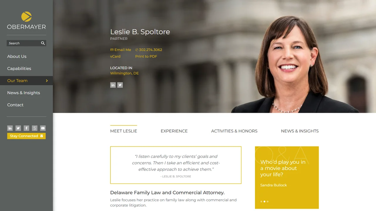 Leslie B. Spoltore - Wilmington, DE office in Wilmington, Delaware