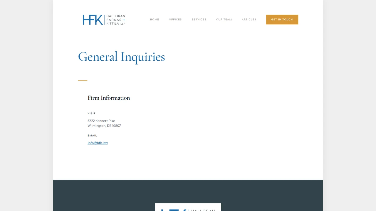 Halloran Farkas + Kittila LLP - Wilmington, DE office in Wilmington, Delaware