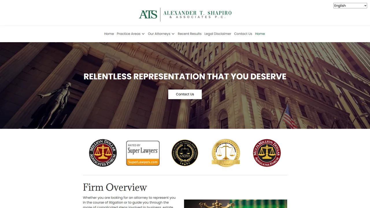 Alexander T. Shapiro & Associates, P. C. - NYC, New York office in New York City, New York