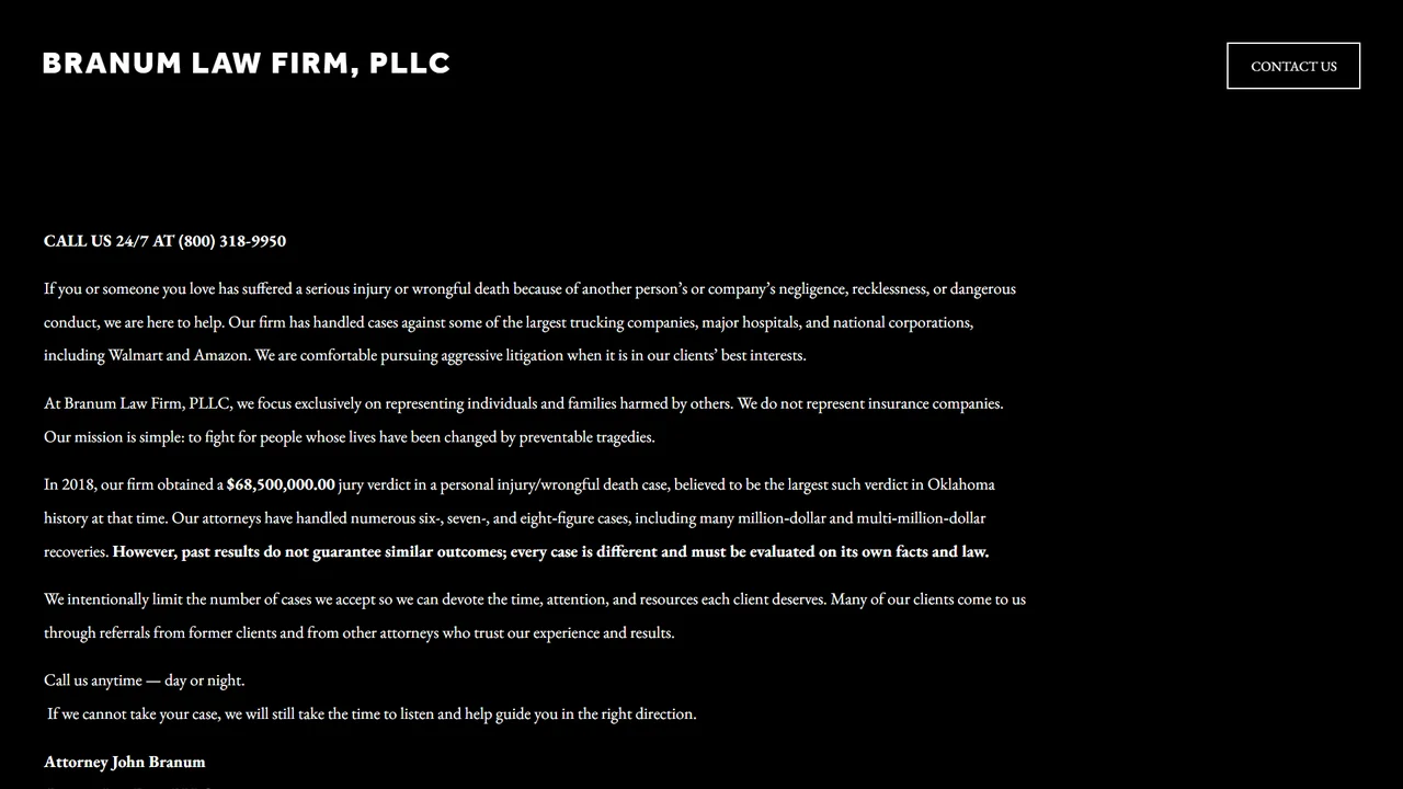 Branum Law Firm, PLLC - Oklahoma City, OK office in Oklahoma City, Oklahoma