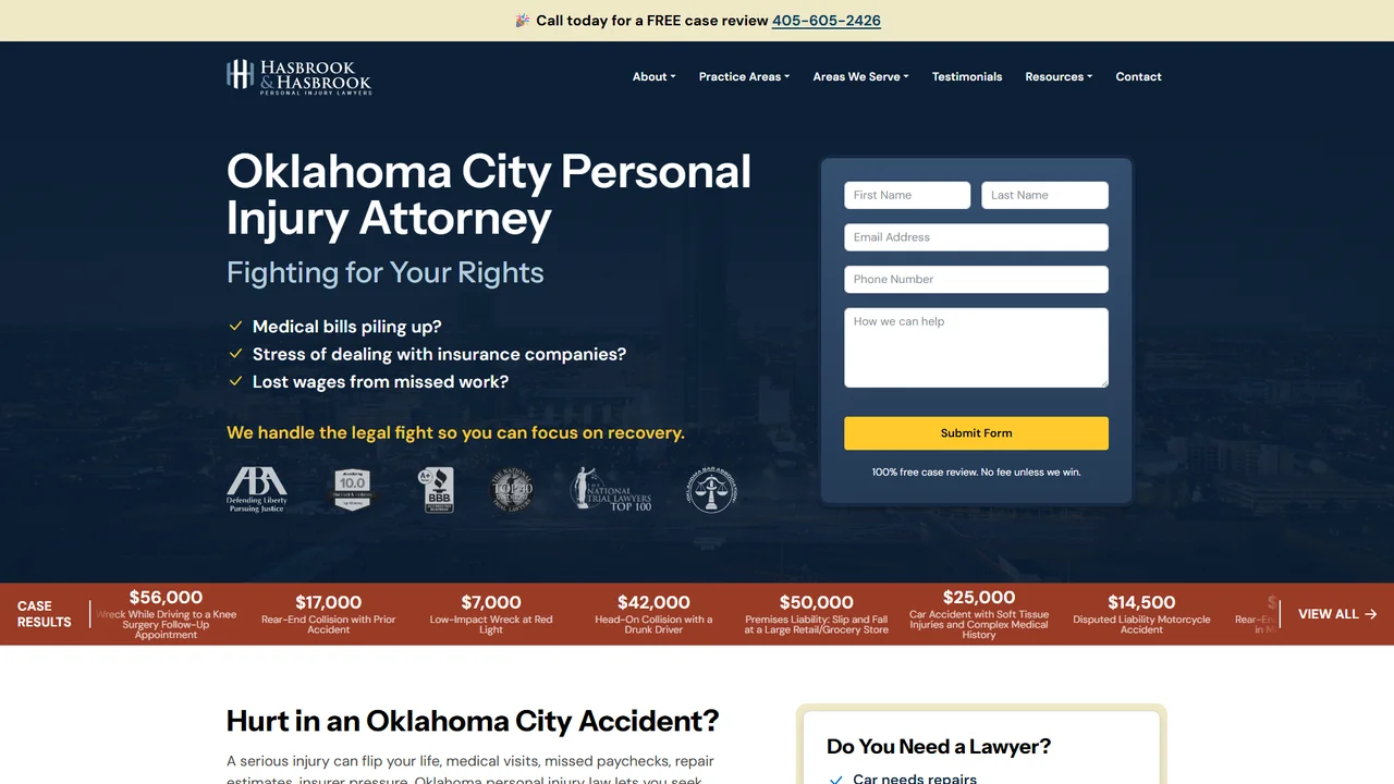 Hasbrook & Hasbrook Personal Injury Lawyers - Oklahoma City, OK office in Oklahoma City, Oklahoma