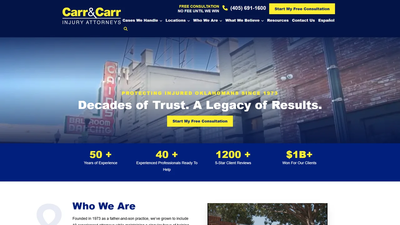 Carr & Carr Injury Attorneys Oklahoma City, OK office in Oklahoma City, Oklahoma