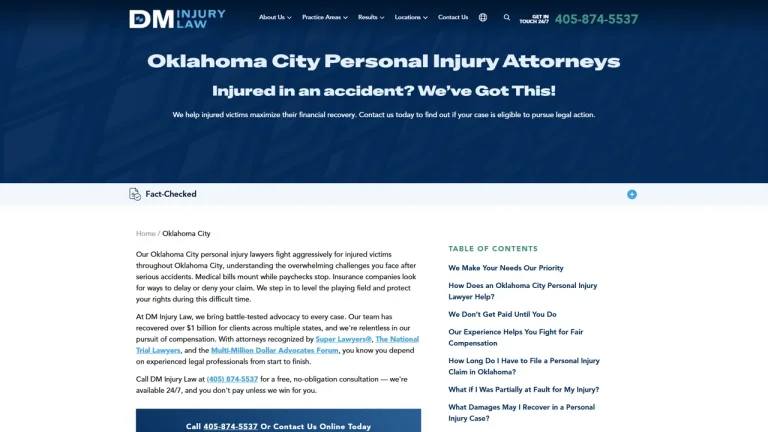 DM Injury Law Oklahoma City, OK - Attorney in Oklahoma City
