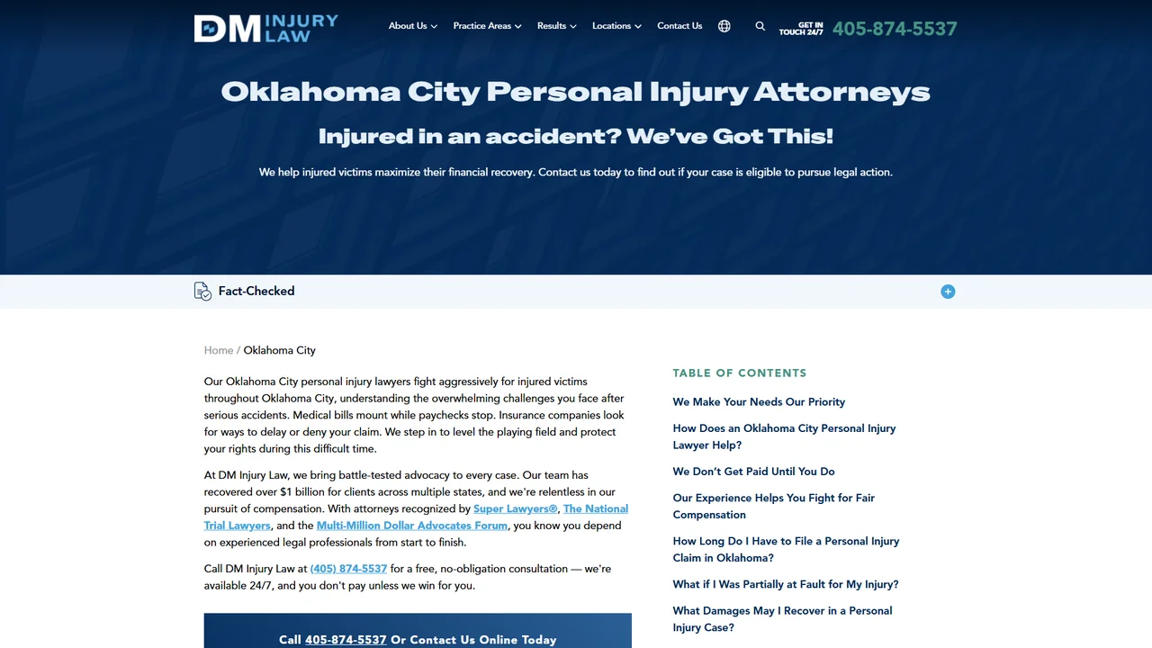 DM Injury Law Oklahoma City, OK office in Oklahoma City, Oklahoma