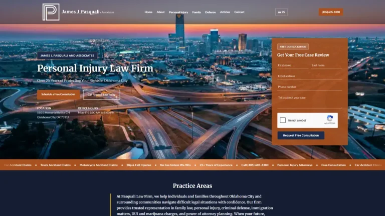 The Law Offices of James J. Pasquali - Oklahoma City, OK - Attorney in Oklahoma City