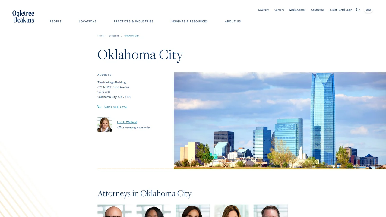 Ogletree Deakins, Oklahoma City, OK office in Oklahoma City, Oklahoma