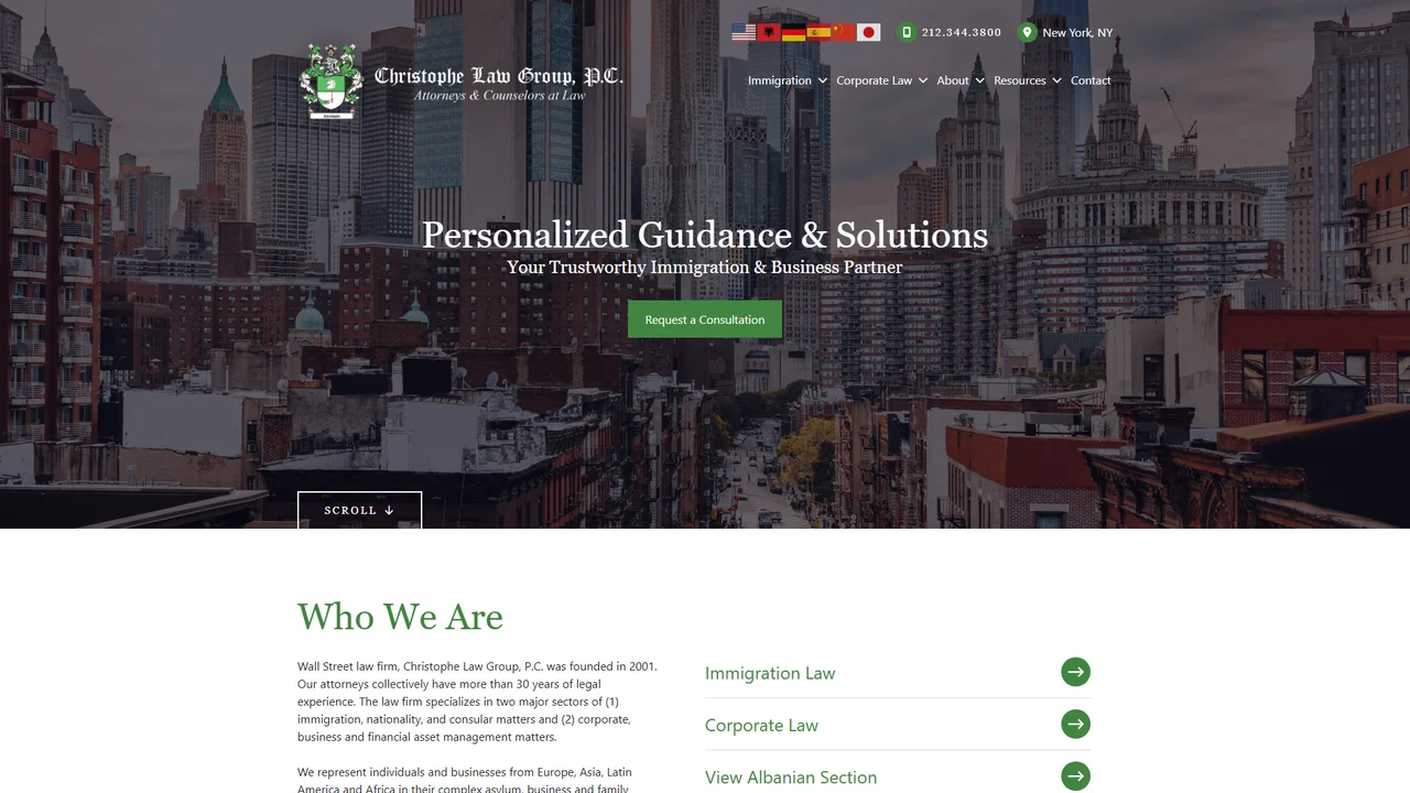Christophe Law Group, P.C. - NYC, New York office in New York City, New York