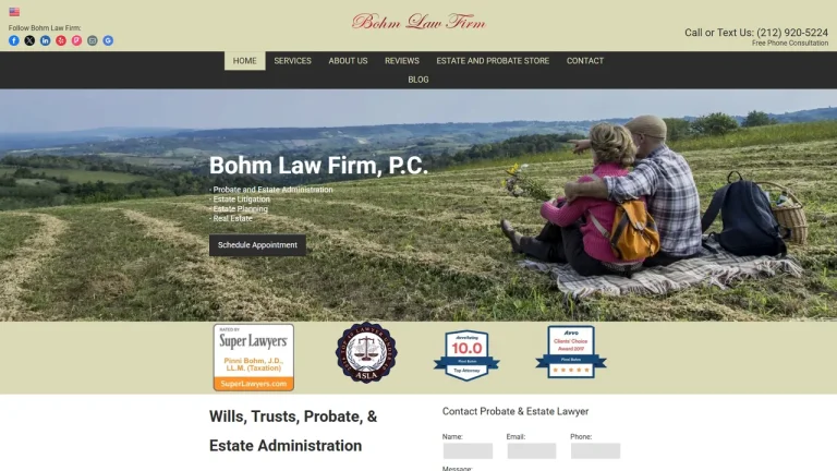 Bohm Law Firm PC - Manhattan Probate and Estate Planning Lawyer - NYC, New York - Attorney in New York City