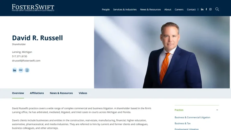 David R. Russell, Attorney - Lansing, MI - Attorney in Lansing