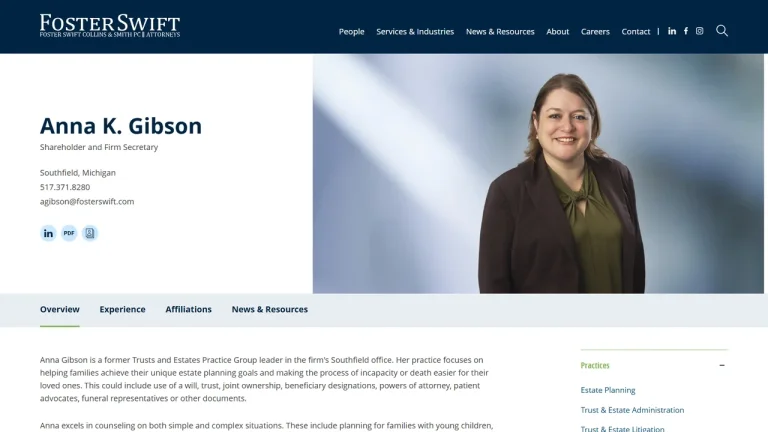 Anna K. Gibson, Attorney - Lansing, MI - Attorney in Lansing