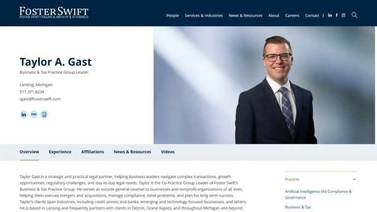 Taylor A. Gast, Attorney - Lansing, MI - Attorney in Lansing