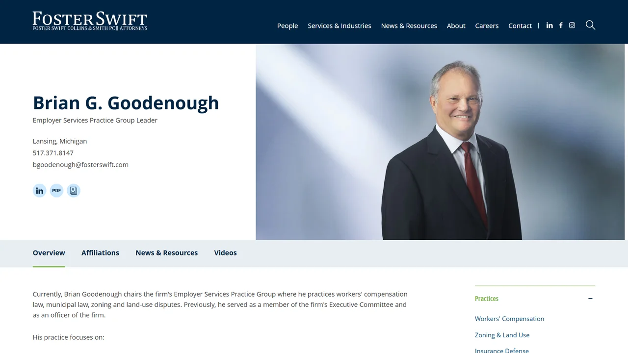 Brian G. Goodenough, Attorney - Lansing, MI office in Lansing, Michigan