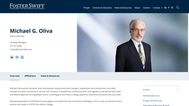 Michael G. Oliva - Lansing, MI - Attorney in Lansing