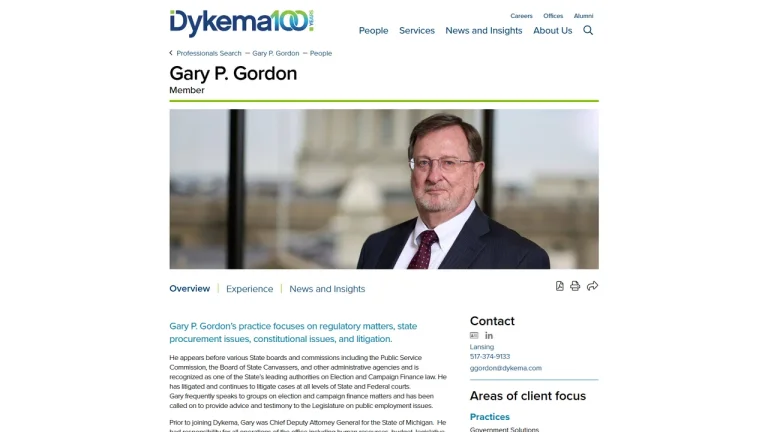 Gary P. Gordon - Lansing, MI - Attorney in Lansing