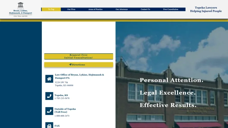 Law Office of Bryan, Lykins, Hejtmanek & Dumpert PA - Topeka, KS - Attorney in Topeka