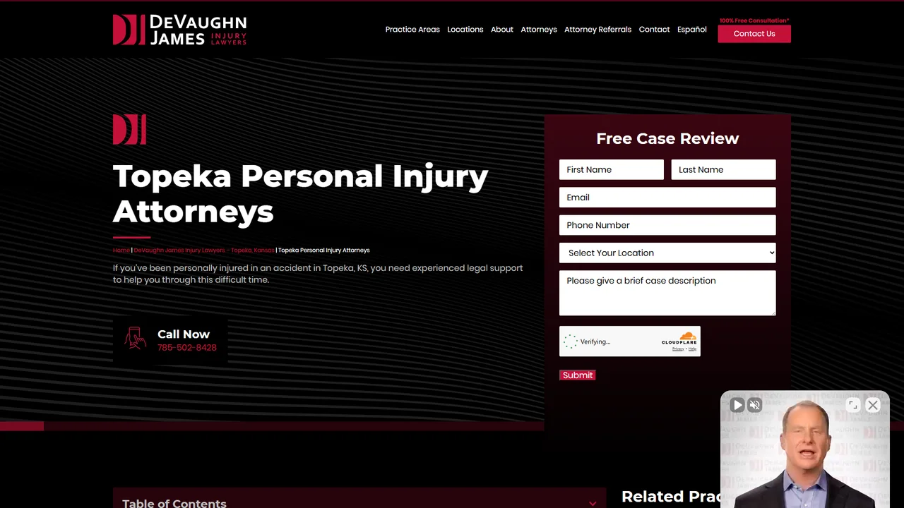 DeVaughn James Injury Lawyers - Topeka, KS office in Topeka, Kansas