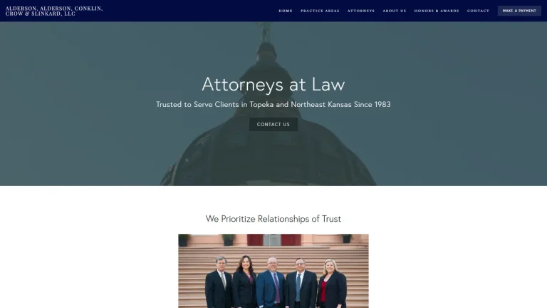 Alderson, Alderson, Conklin, Crow & Slinkard, L.L.C. - Topeka, KS - Attorney in Topeka