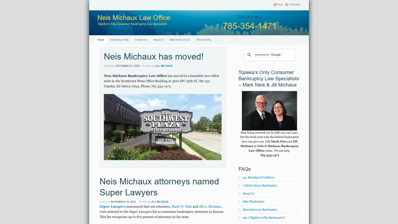 Neis Michaux Law Office - Topeka, KS office in Topeka, Kansas