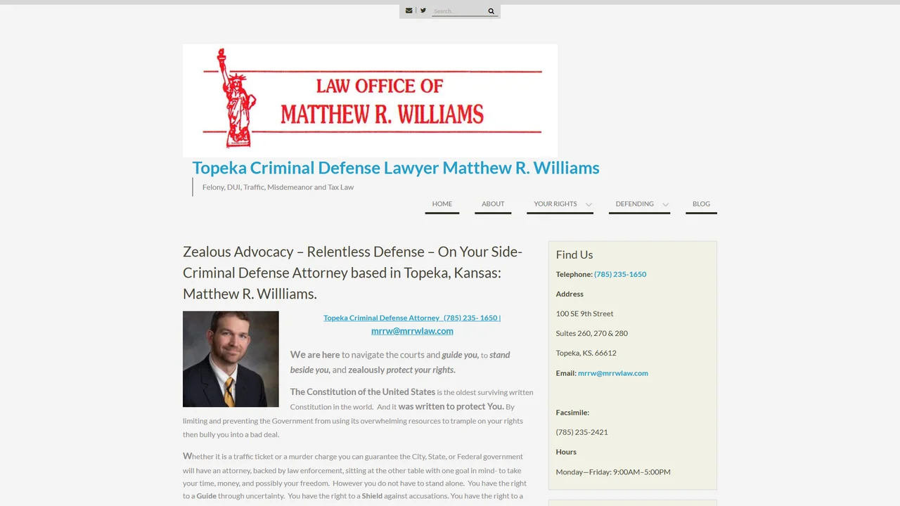 The Law Office of Matthew R Williams - Topeka, KS office in Topeka, Kansas