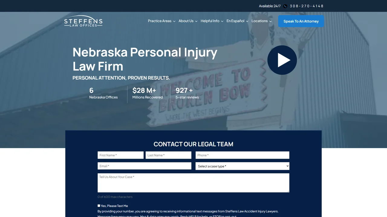Steffens Law Accident Injury Lawyers - Lincoln, NE office in Lincoln, Nebraska