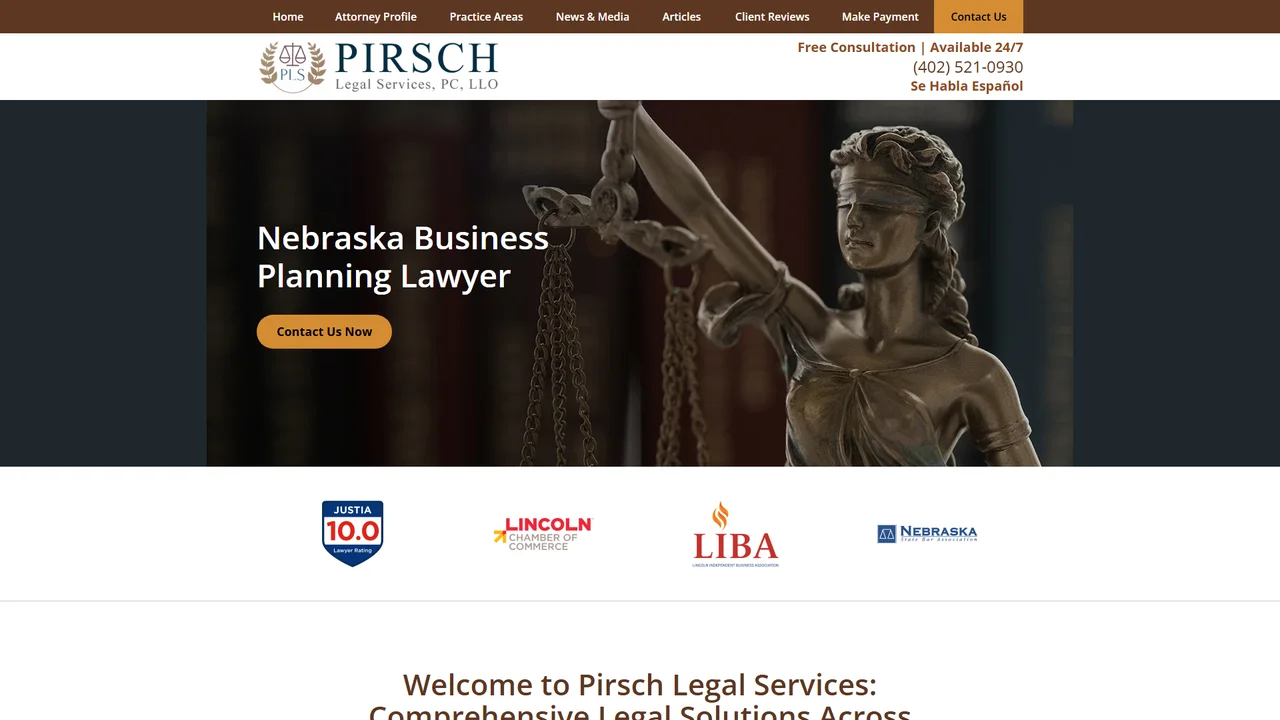 Pirsch Legal Services, PC, LLO - Lincoln, NE office in Lincoln, Nebraska