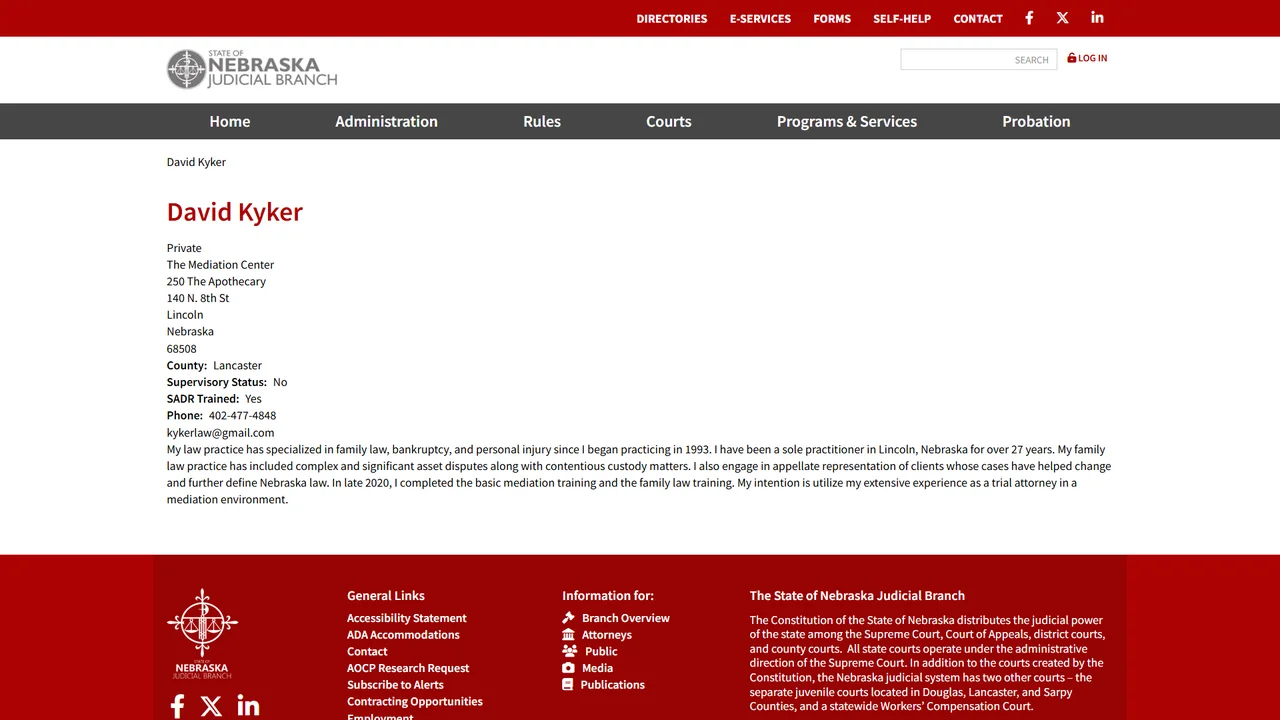 Kyker Law Office - Lincoln, NE office in Lincoln, Nebraska