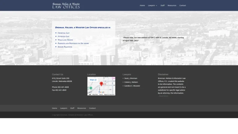 Brennan Nielsen and Wooster Law Offices Lincoln, NE - Attorney in Lincoln