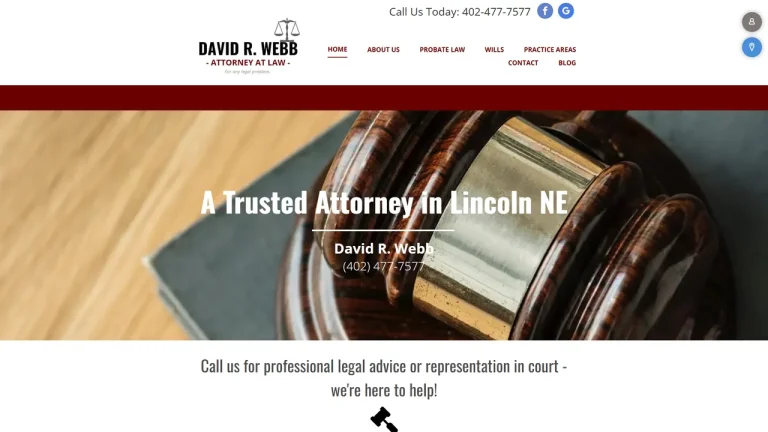 David R Webb, Attorney at Law - Lincoln, NE - Attorney in Lincoln
