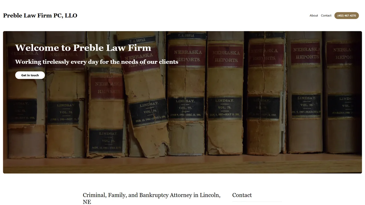 Preble Law Firm, PC, LLO, Lincoln, NE office in Lincoln, Nebraska