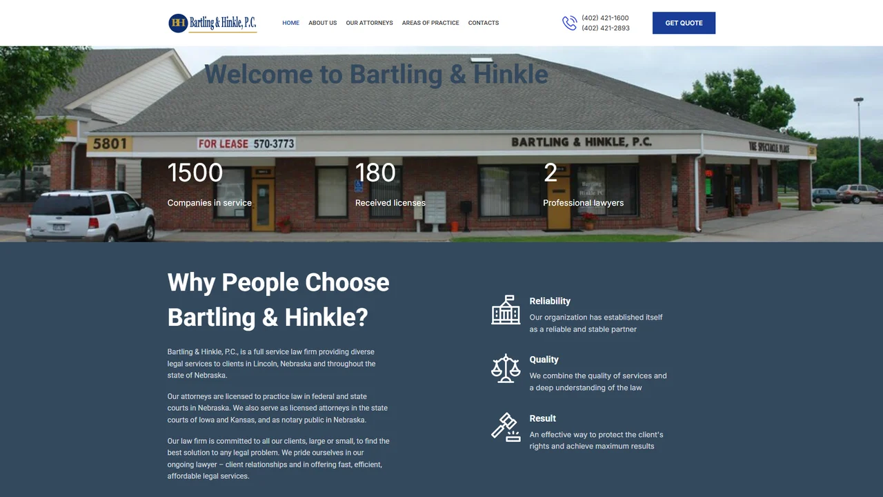 Bartling & Hinkle, PC, Lincoln, NE office in Lincoln, Nebraska