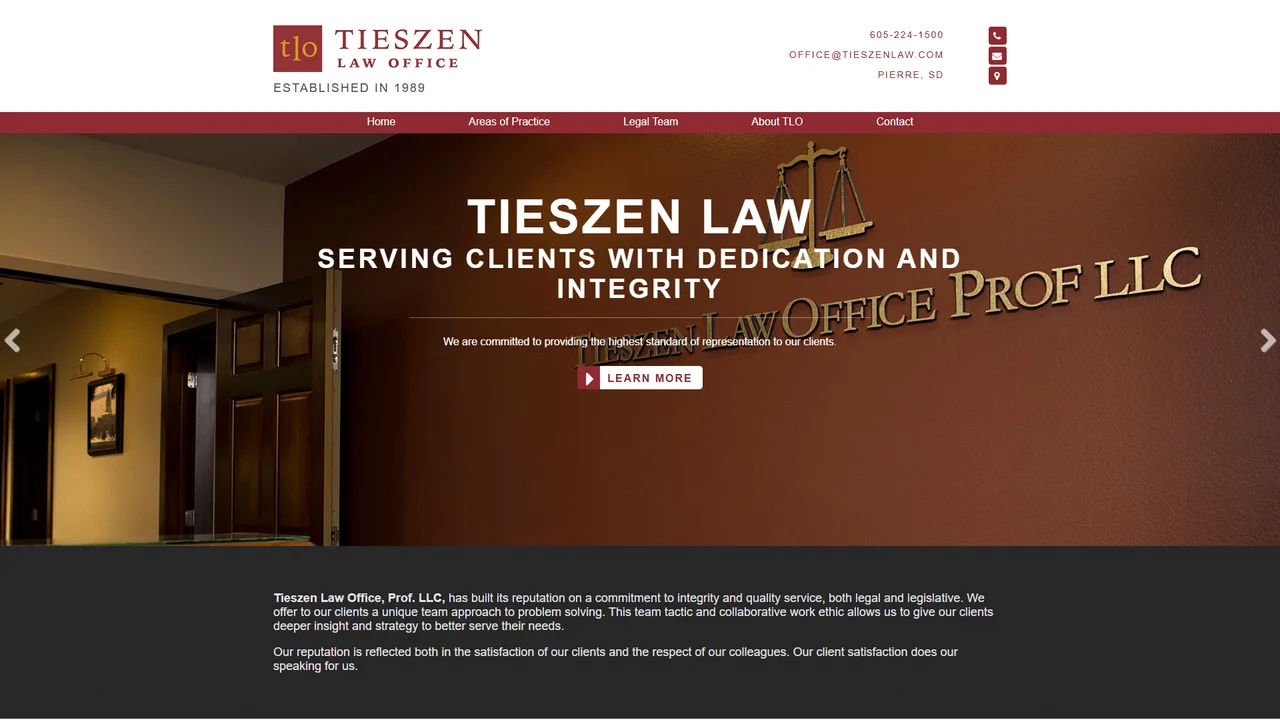 Tieszen Law Office, Prof. LLC - Pierre, SD office in Pierre, South Dakota